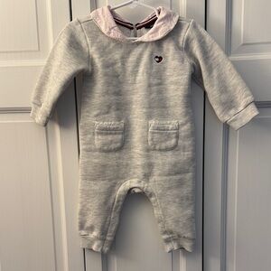 Tommy Hilfiger Gray and Pink Kids One Piece 6-9 months NWOT
